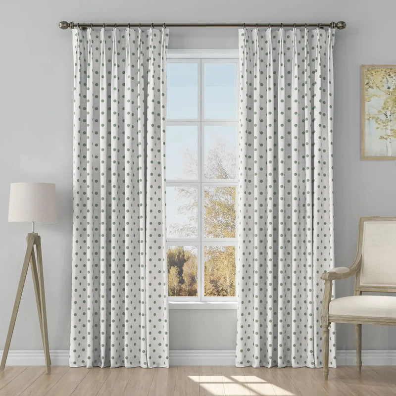 Stefana Silber x TWOPAGES Graphic Printed Linen Blend Pleated Curtains