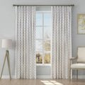 Stefana Silber x TWOPAGES Graphic Printed Linen Blend Pleated Curtains