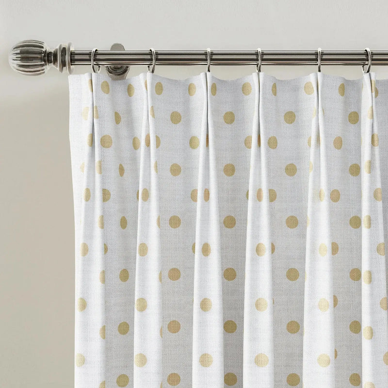 Stefana Silber x TWOPAGES Graphic Printed Linen Blend Pleated Curtains