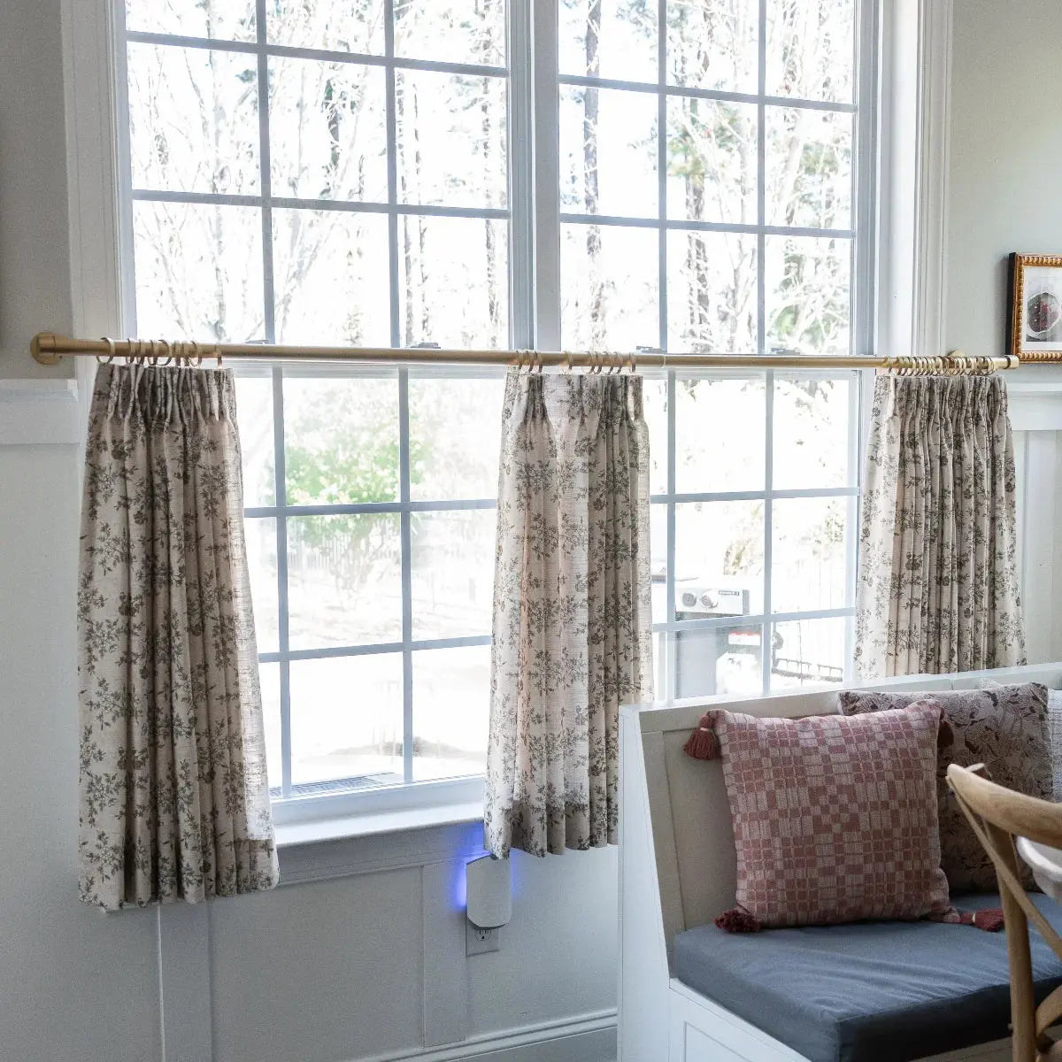 Sara Le x TWOPAGES Vintage Printed Linen Pleated Curtains