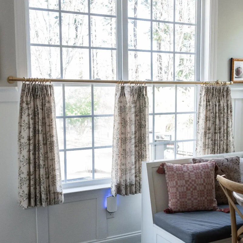 Sara Le x TWOPAGES Vintage Printed Linen Pleated Curtains
