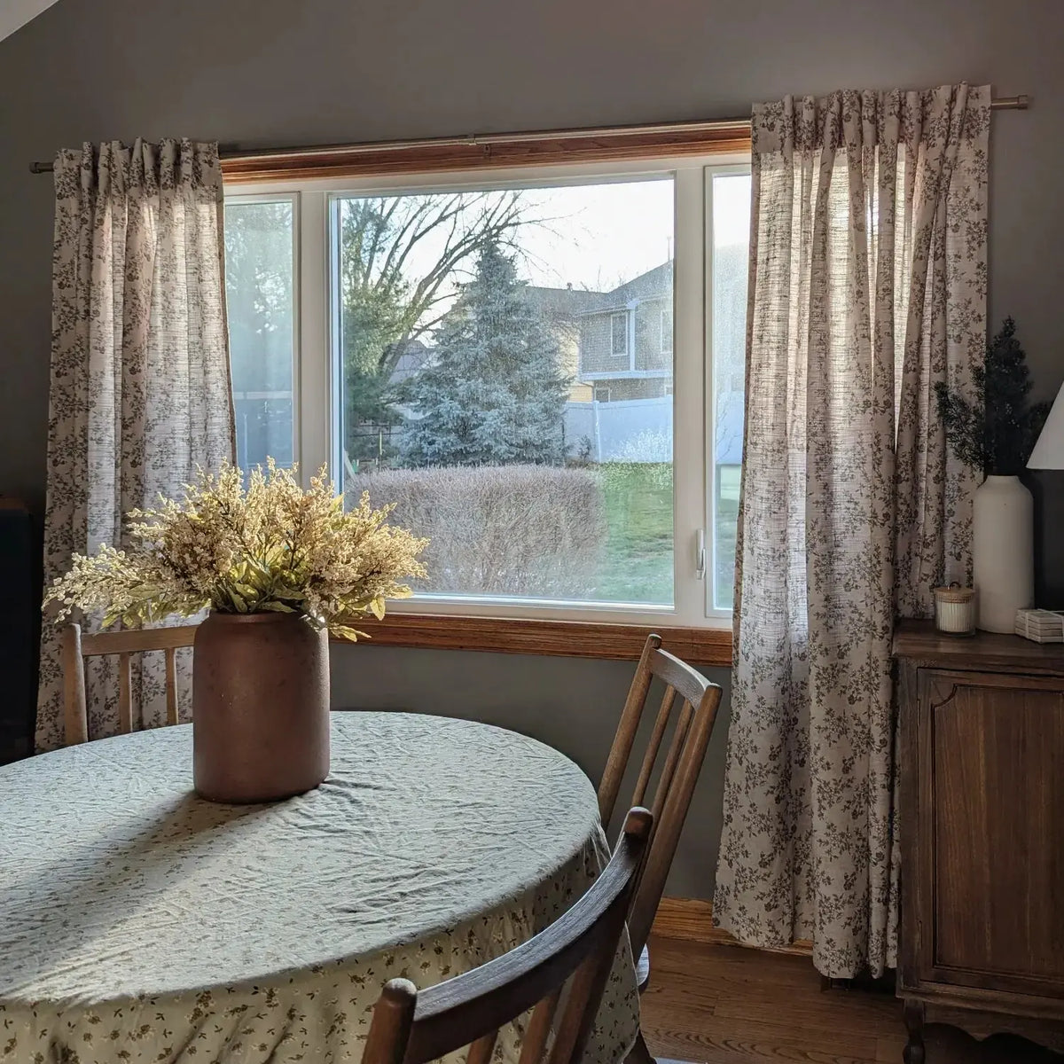 Sara Le x TWOPAGES Vintage Printed Linen Soft Top Curtains