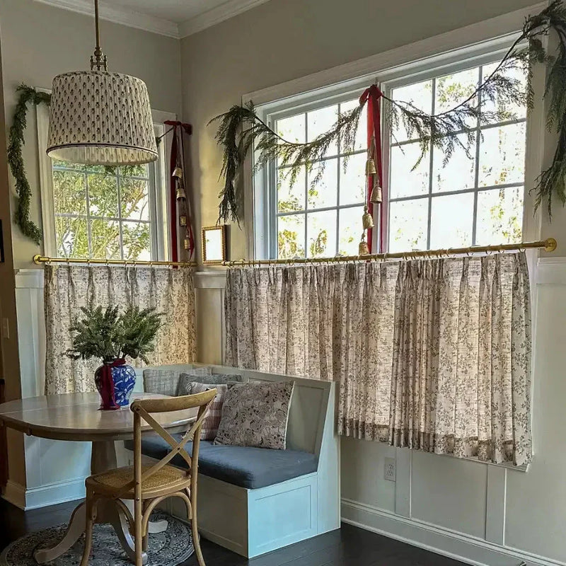 Sara Le x TWOPAGES Vintage Printed Linen Café Curtains