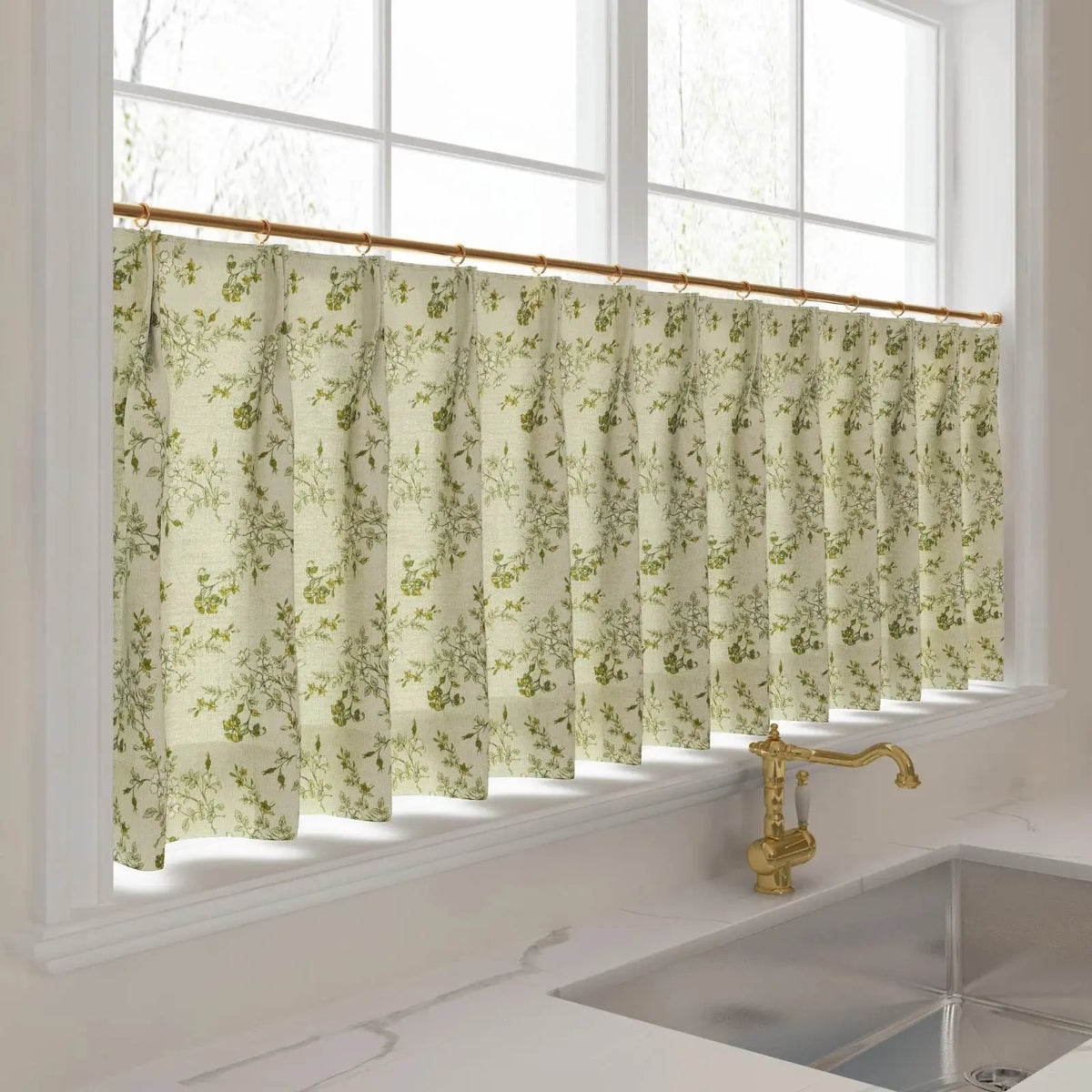 Sara Le x TWOPAGES Vintage Printed Linen Café Curtains