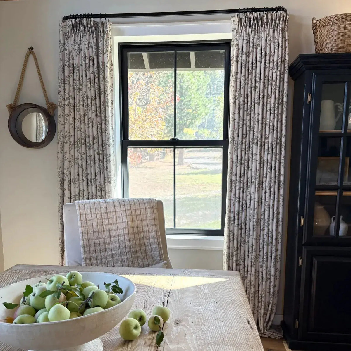 Sara Le x TWOPAGES Vintage Printed Linen Pleated Curtains