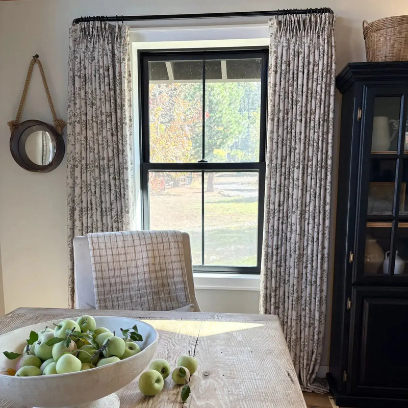 Sara Le x TWOPAGES Vintage Printed Linen Pleated Curtains
