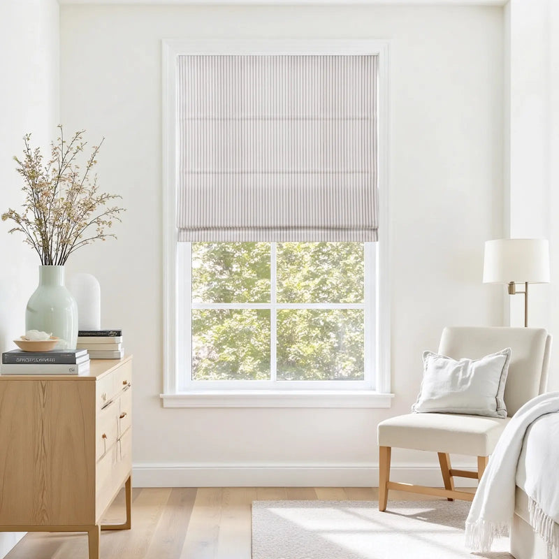 Britt Bengoechea x TWOPAGES Floral Print Linen Cotton Roman Blind Cordless