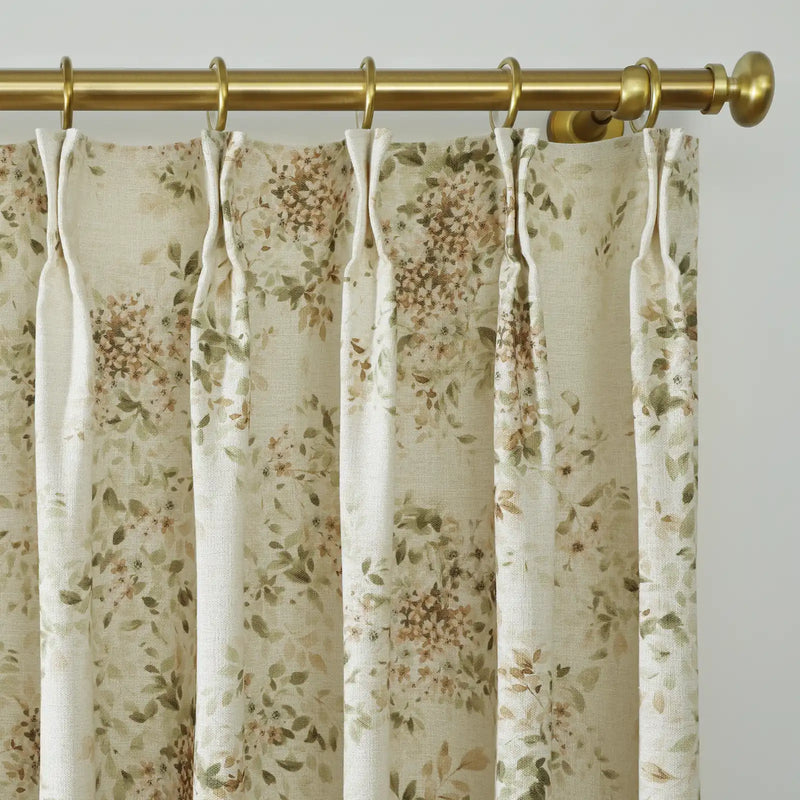 Holly Botanical Boho Pleated Curtains