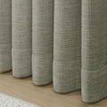 Pure Cashmere Light Grey Liz linen curtains showing the lower drape and pooling folds near the floor