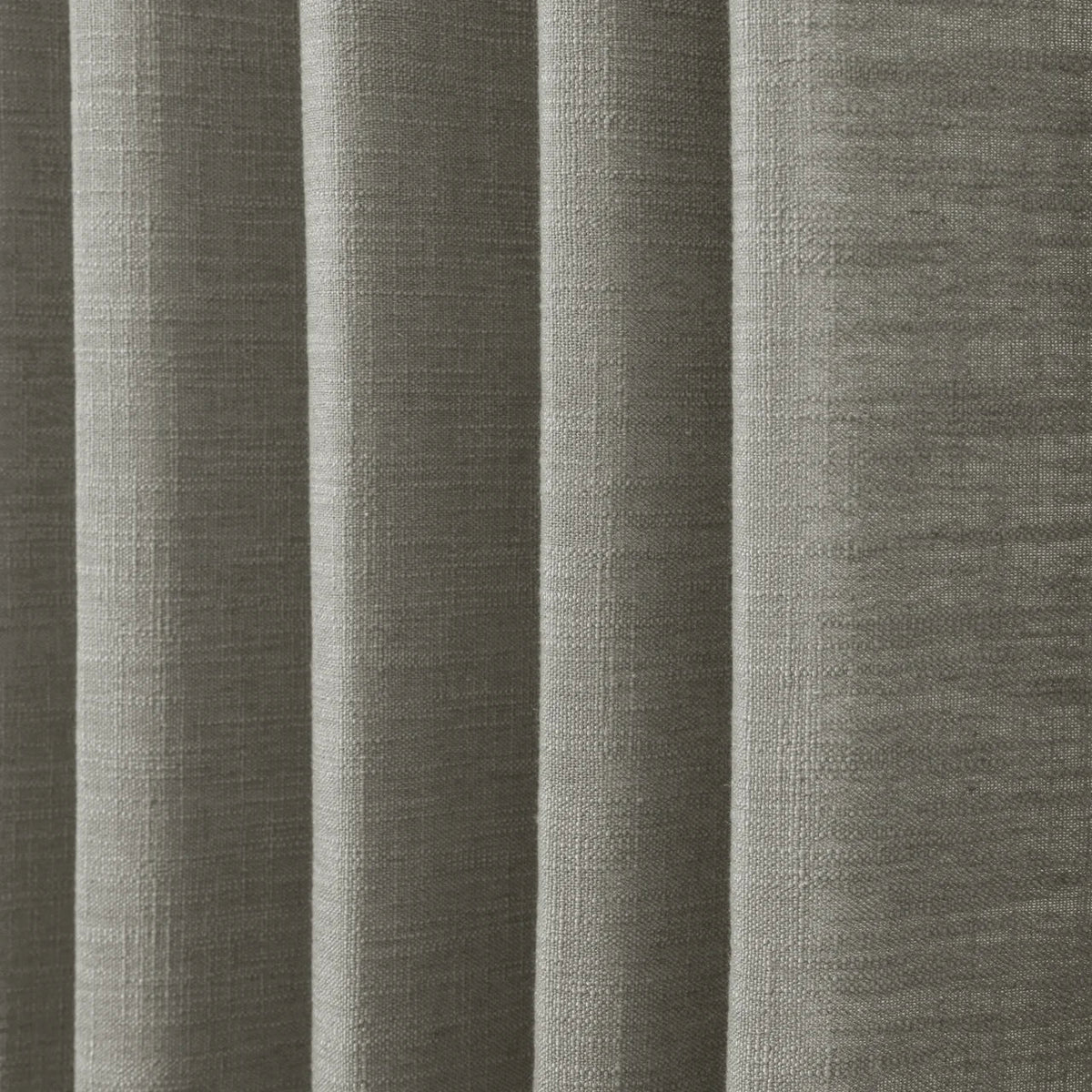 Pure Cashmere Light Grey Liz linen curtains in a close room detail highlighting the linen texture and colour
