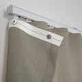 Liz Linen Ripple Fold Drapery with Snap Tape - Lora Track- -TWOPAGES