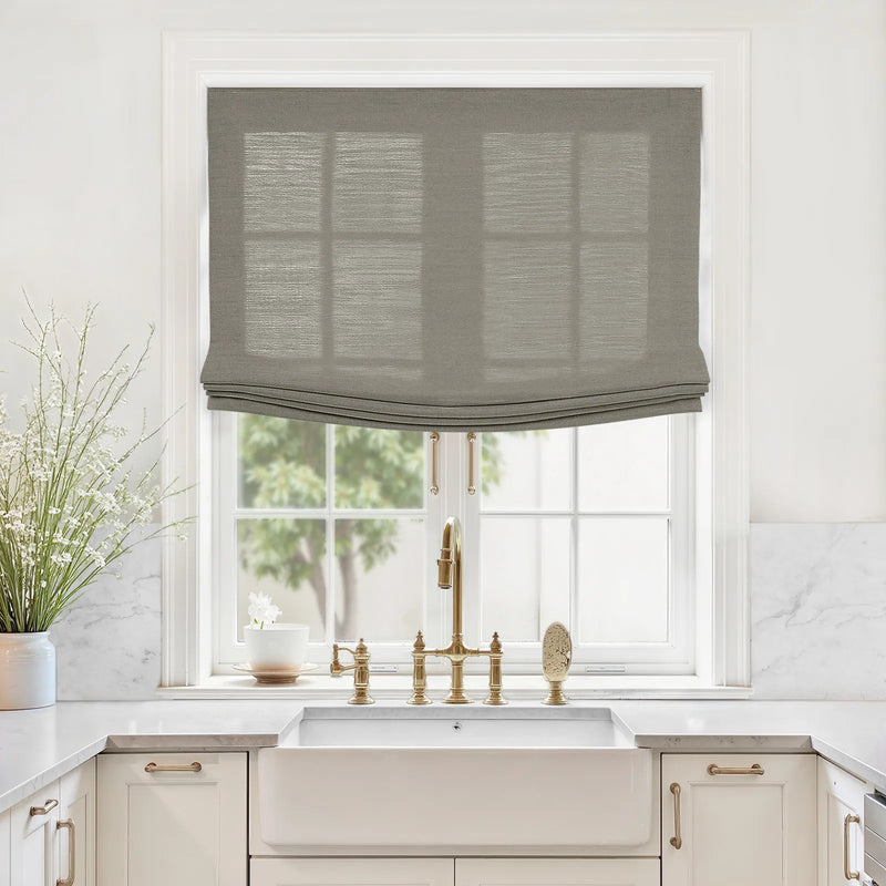 Liz Linen Relaxed Roman Blind Cord Lift