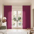 Birkin Velvet S-fold Curtains with Belt Hook - Cato Traverse Rod