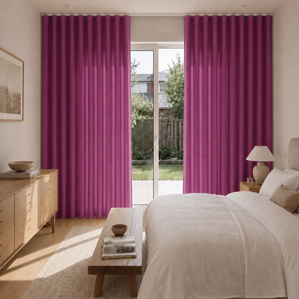 Birkin Velvet S-fold Curtains with Snap Tape - Lora Track