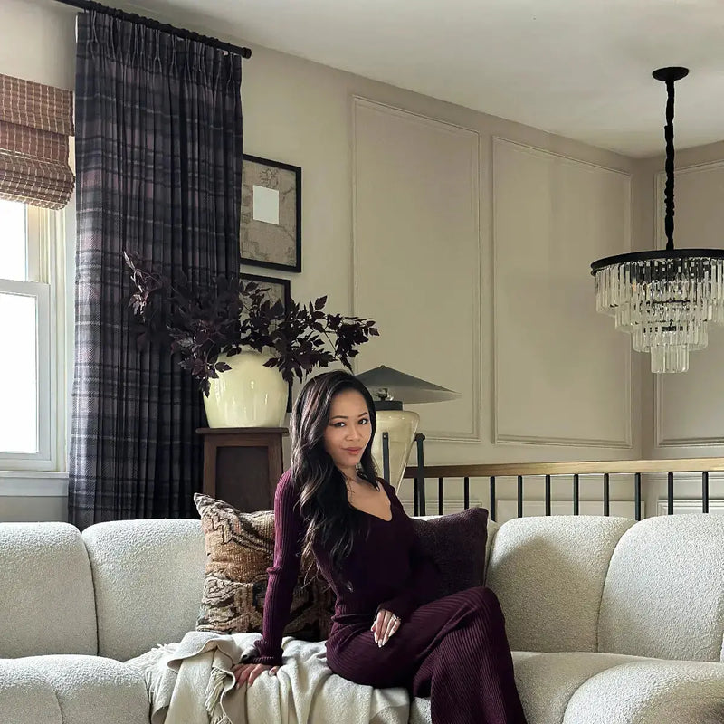 Sara Le x TWOPAGES Vintage Printed Linen Pleated Curtains