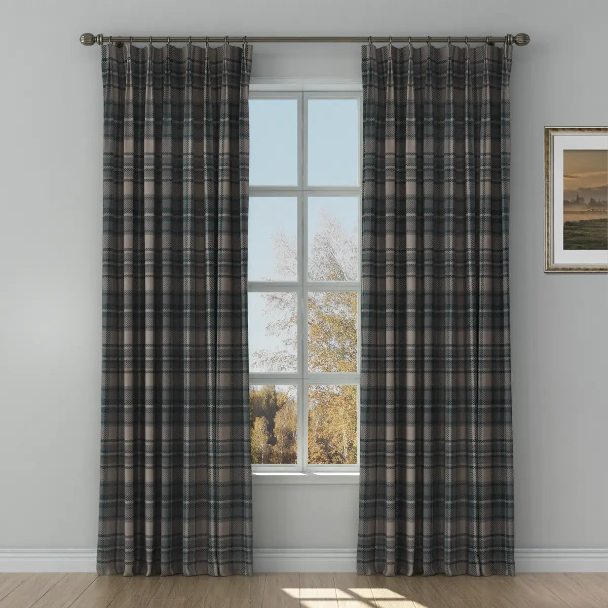 Sara Le x TWOPAGES Vintage Printed Linen Pleated Curtains