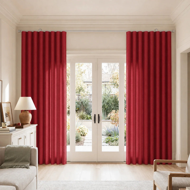 Birkin Velvet S-fold Curtains with Belt Hook - Cato Traverse Rod