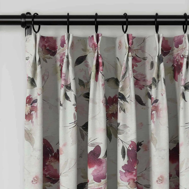 Holly Botanical Boho Pleated Curtains