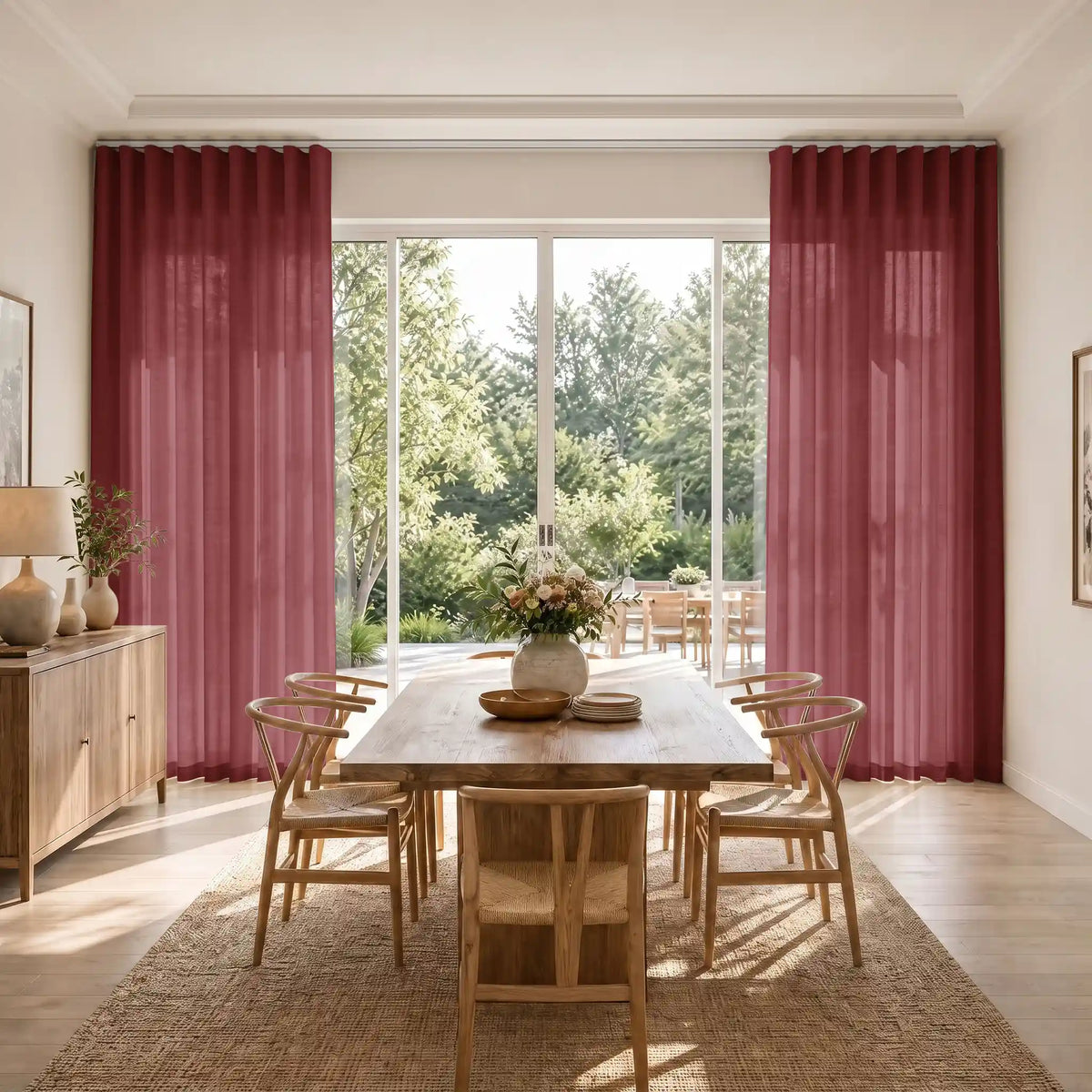 Liz Linen S-fold Curtains with Snap Tape - Lora Track
