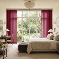 Liz Linen Ripple Fold Curtain with Belt Hook - Cato Traverse Rod- -TWOPAGES