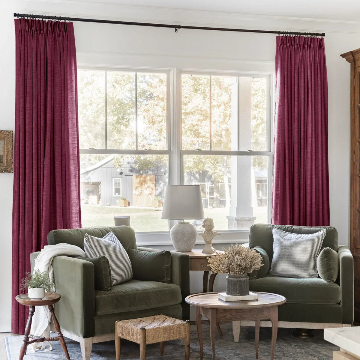 Liz Linen Pleated Curtains