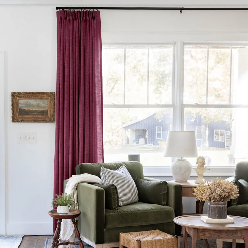 Liz Linen Pleated Curtains