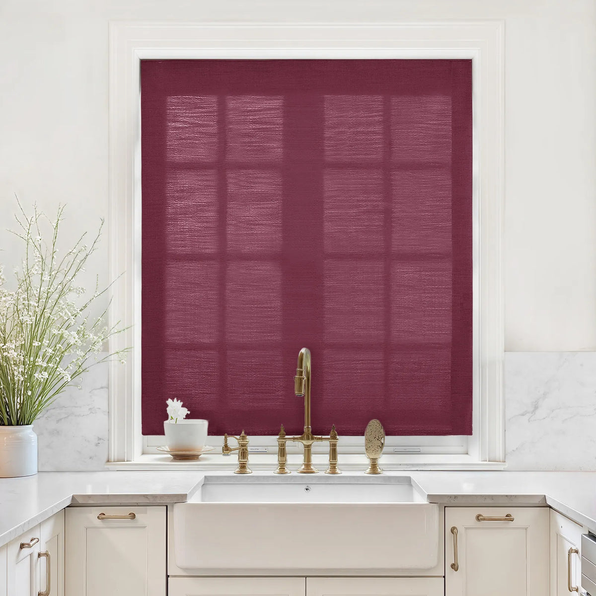 Liz Linen Relaxed Roman Blind Cord Lift