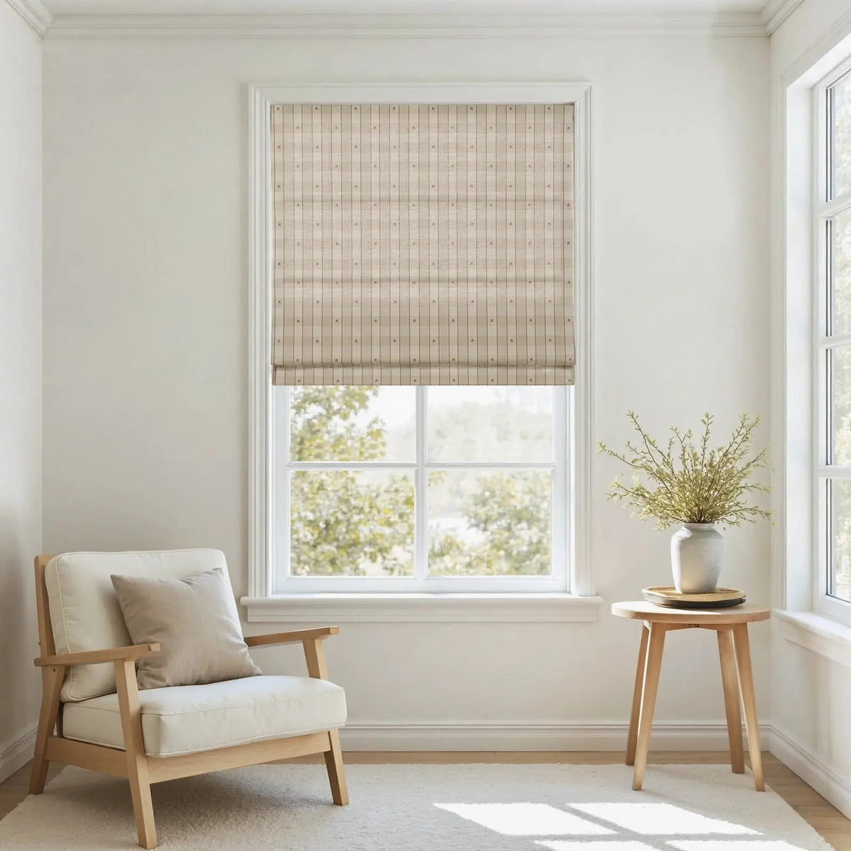 Rebecca Hughes Patterned Cotton Roman Blind Cordless
