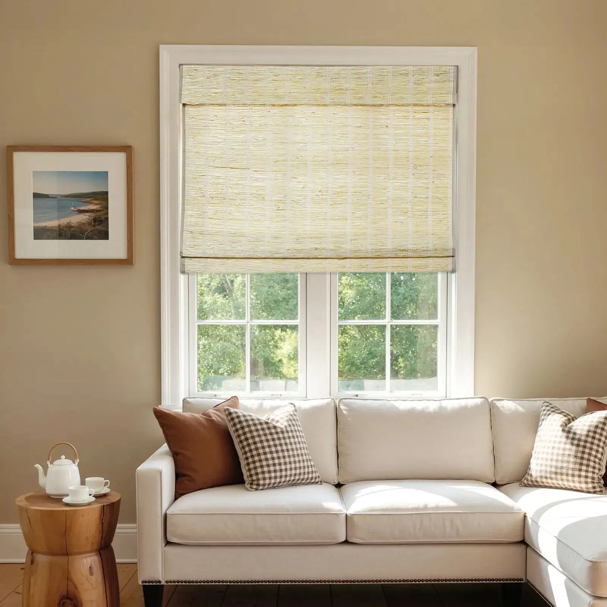 Rae Natural Ramie Jute Woven Wood Blinds - Series M