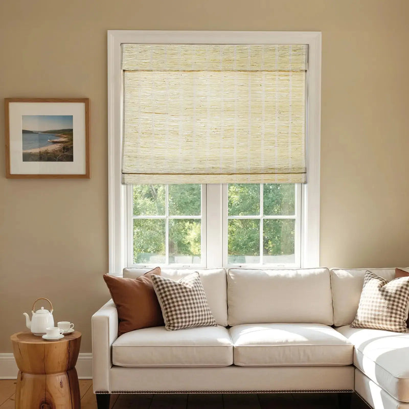Rae Natural Ramie Jute Woven Wood Blinds - Series M