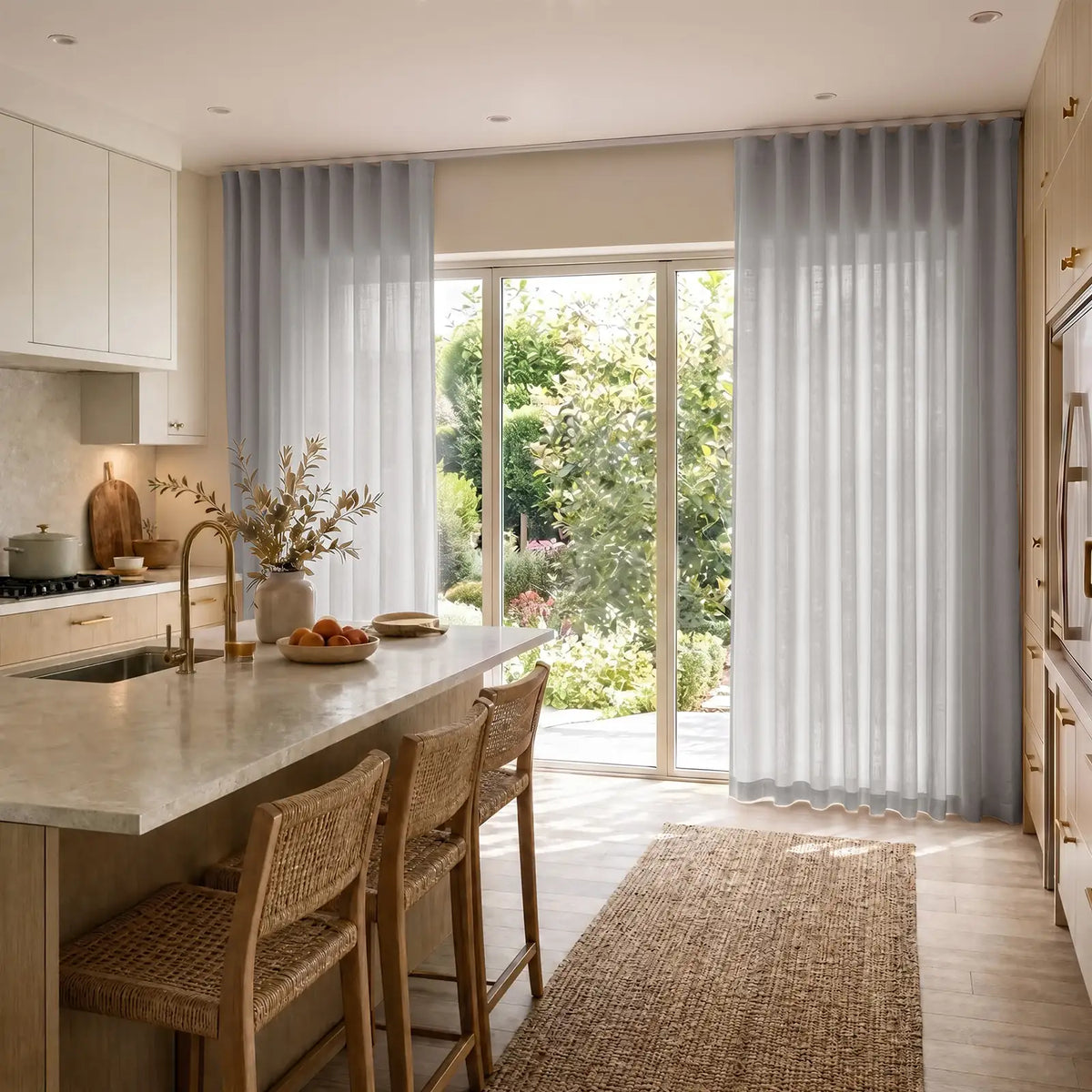 Liz Linen S-fold Curtain with Belt Hook - Lora Track