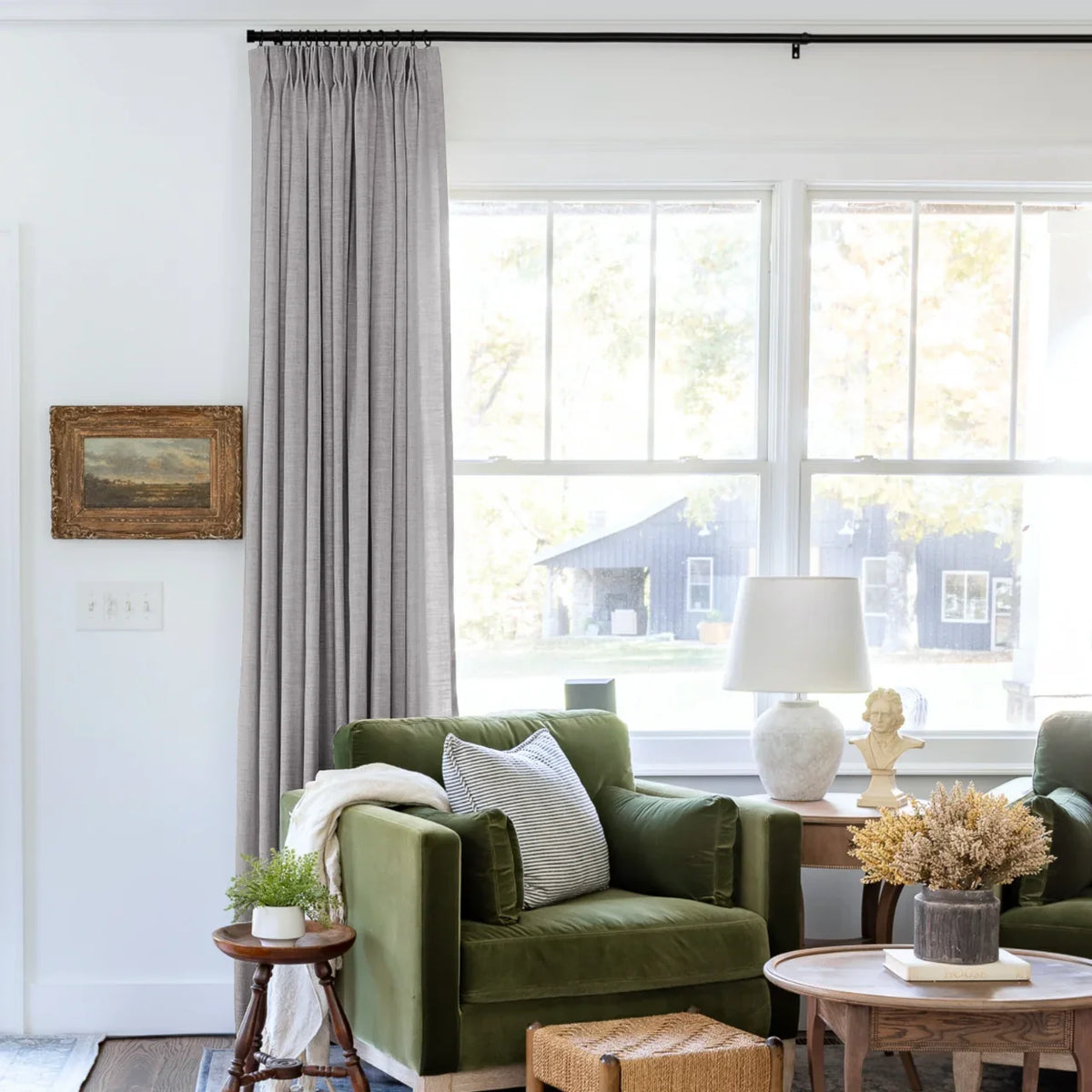Liz Linen Pleated Curtains