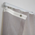 Liz Linen Ripple Fold Drapery with Snap Tape - Lora Track- -TWOPAGES