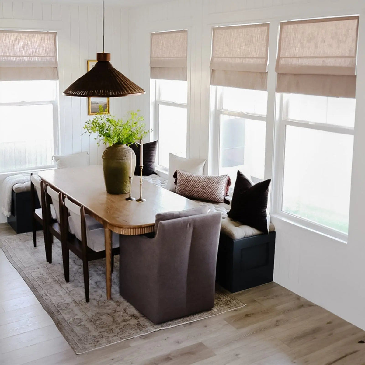 Jawara Linen Cotton Roman Blind Cordless