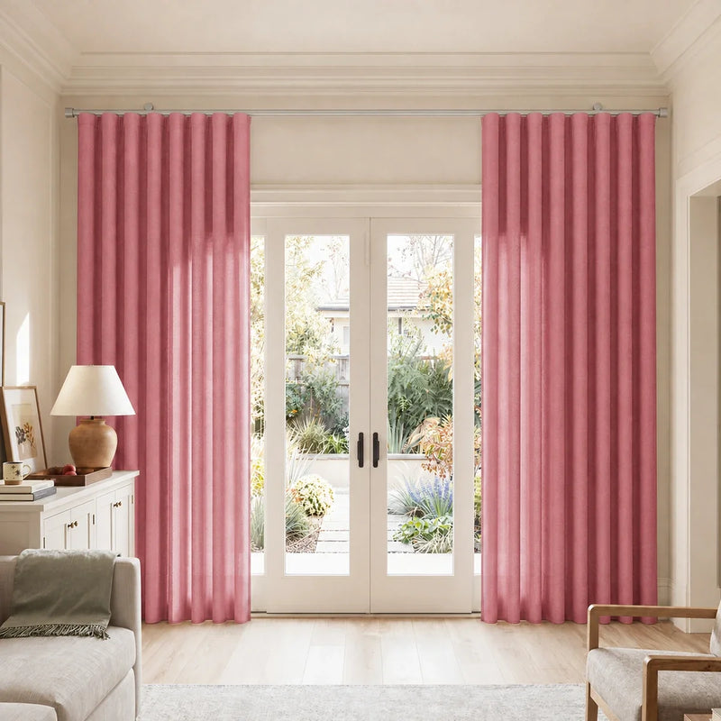 Birkin Velvet S-fold Curtains with Belt Hook - Cato Traverse Rod