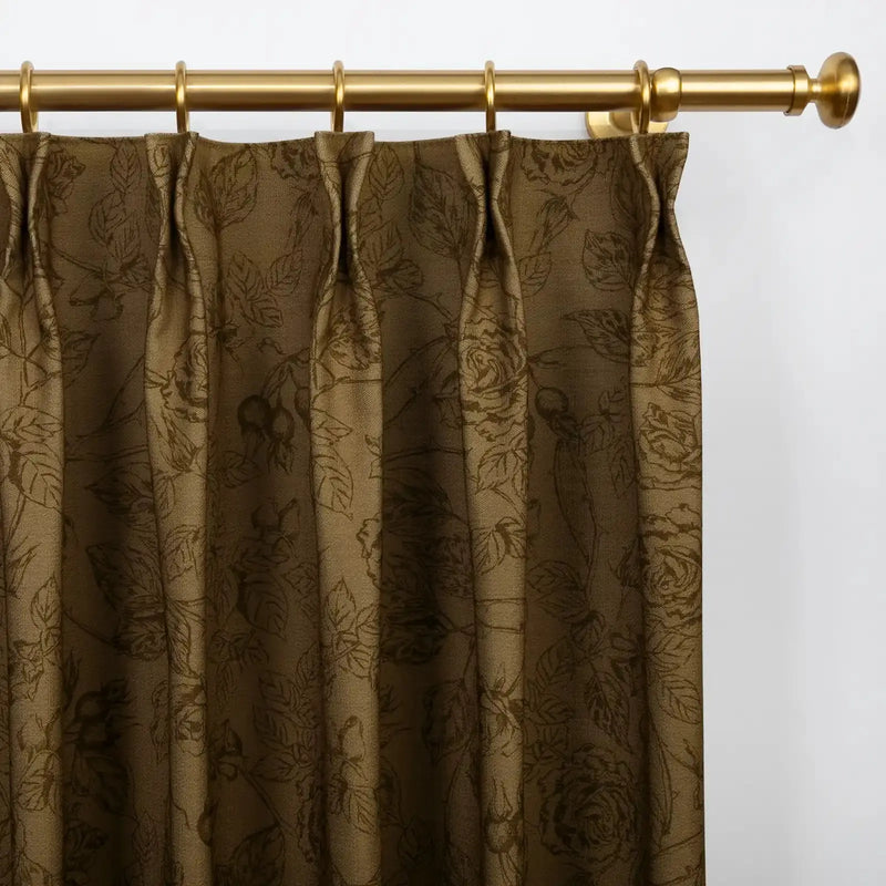 Sara Le x TWOPAGES Vintage Printed Linen Pleated Curtains