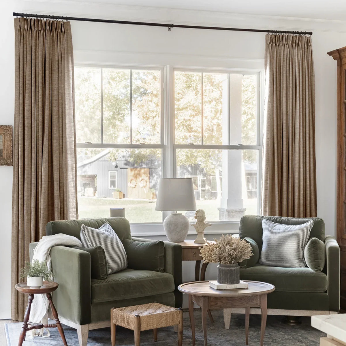 Liz Linen Pleated Curtains
