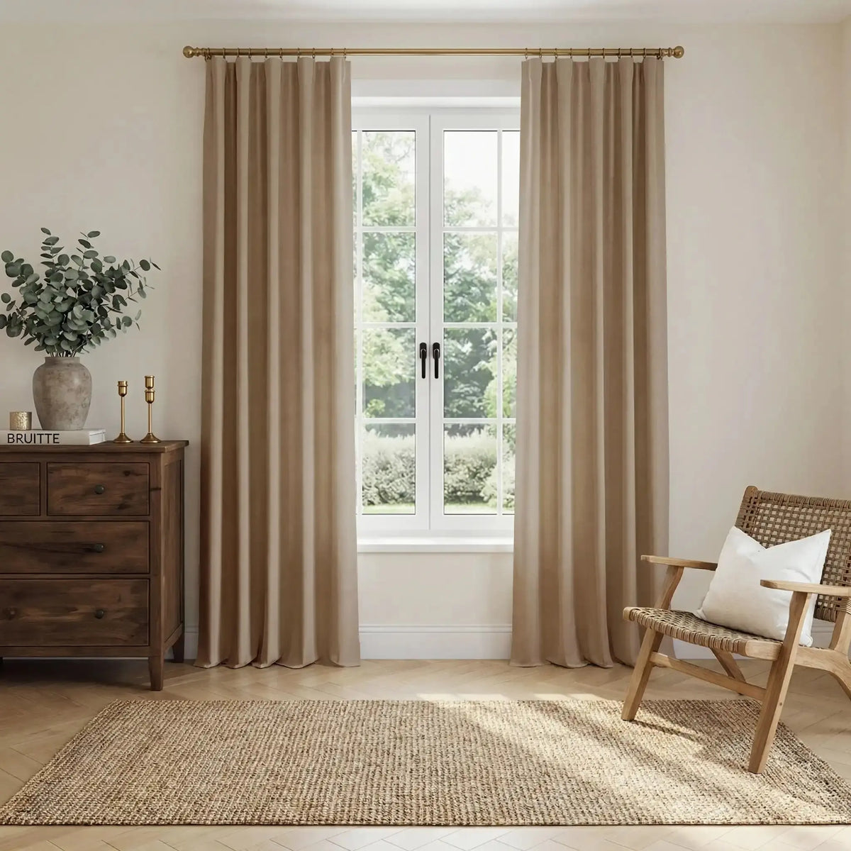Liz Linen Soft Top Curtains