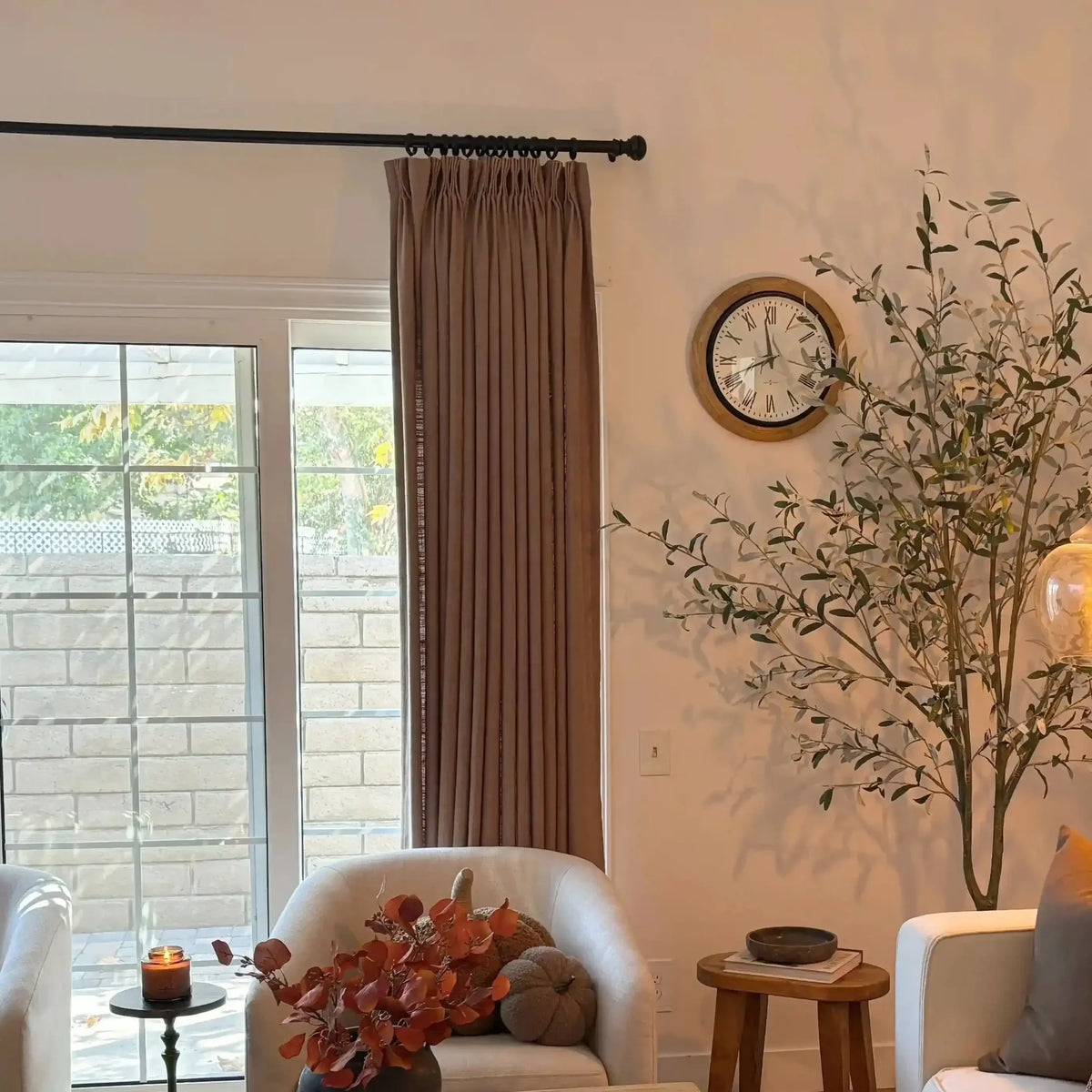 Liz Linen Pleated Curtains