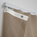 Liz Linen Ripple Fold Drapery with Snap Tape - Lora Track- -TWOPAGES