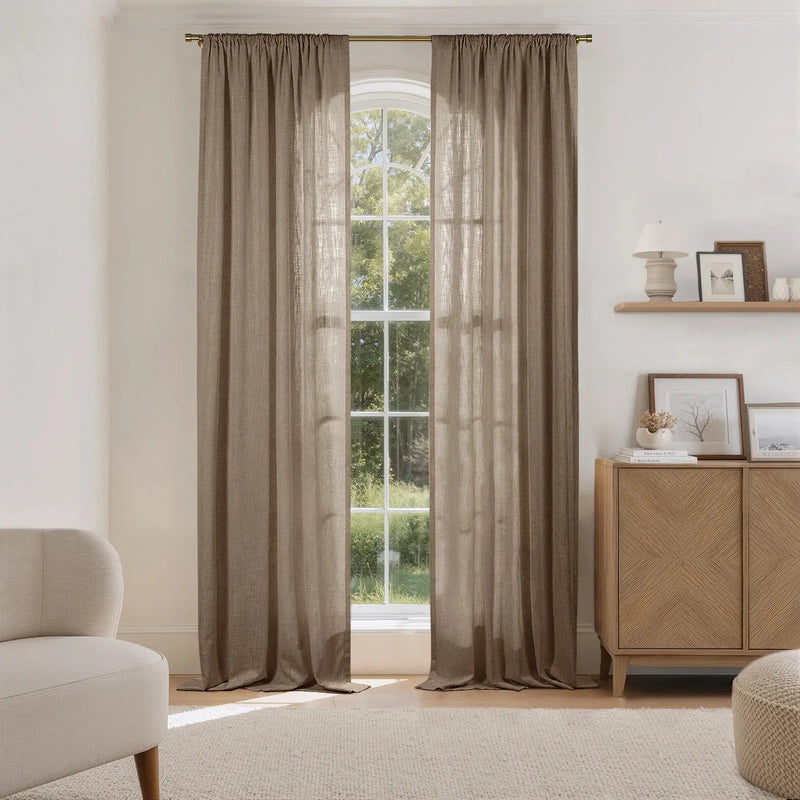 Liz Linen Soft Top Curtains
