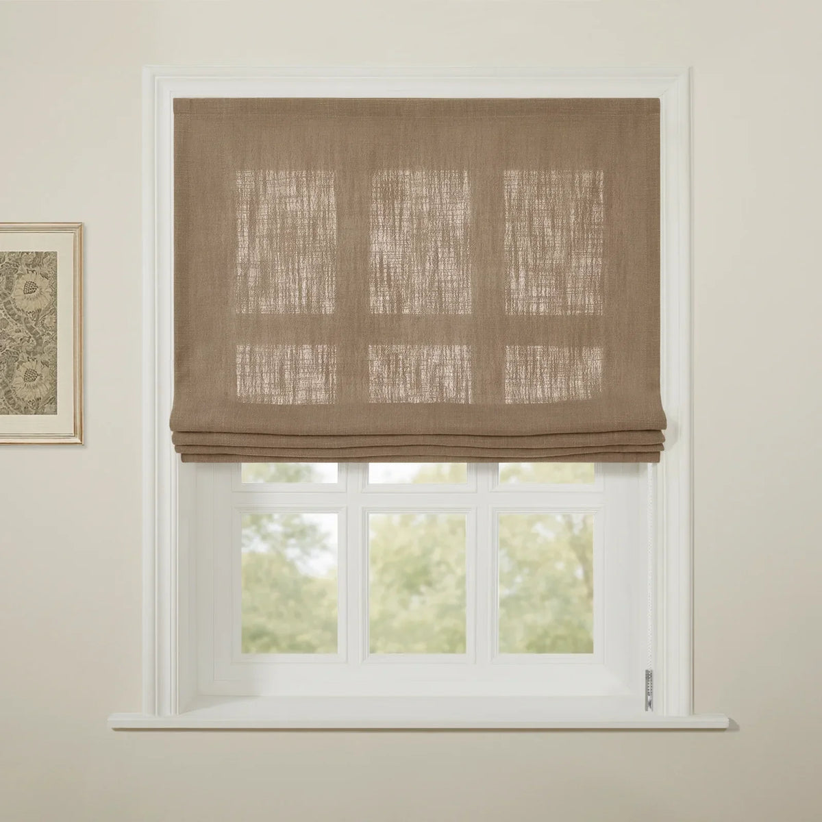 Liz Linen Flat Roman Blind Cord Lift