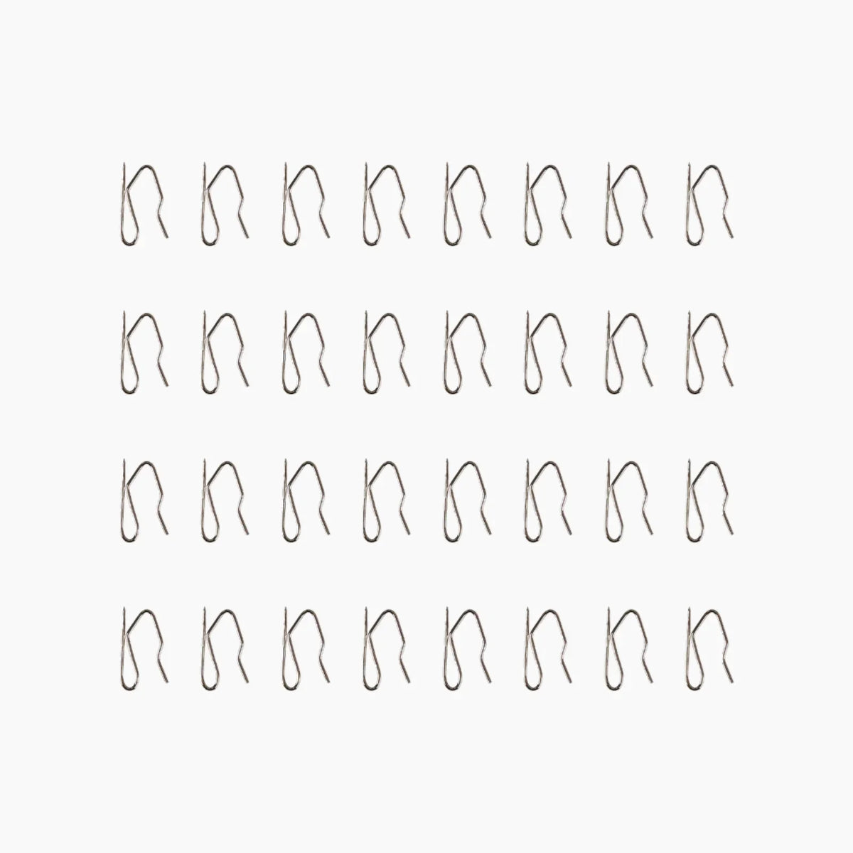 S-Shaped Metal Pin Hooks (Pack of 32)
