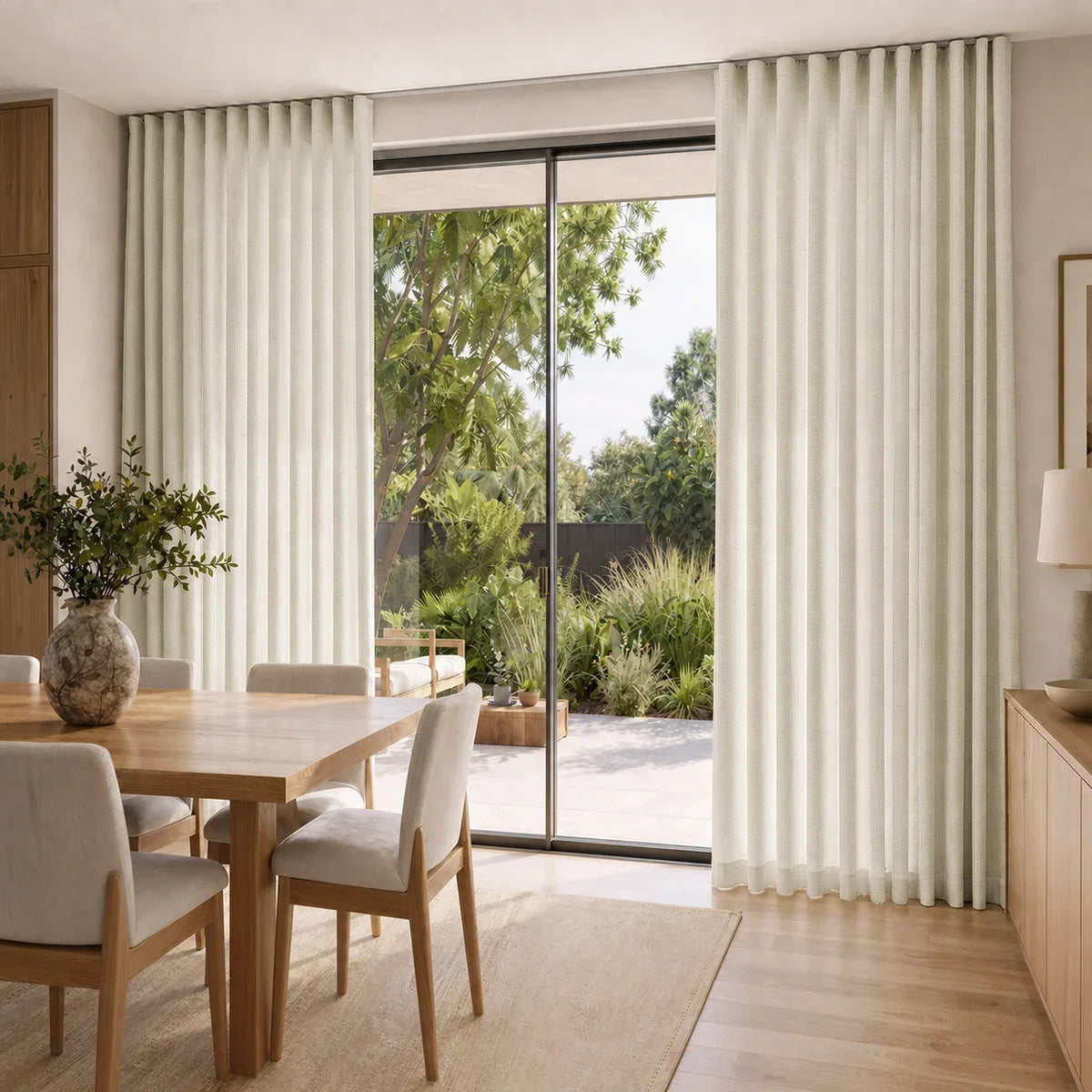 Isabella Cotton S-fold Curtains with Belt Hook - Leo Track