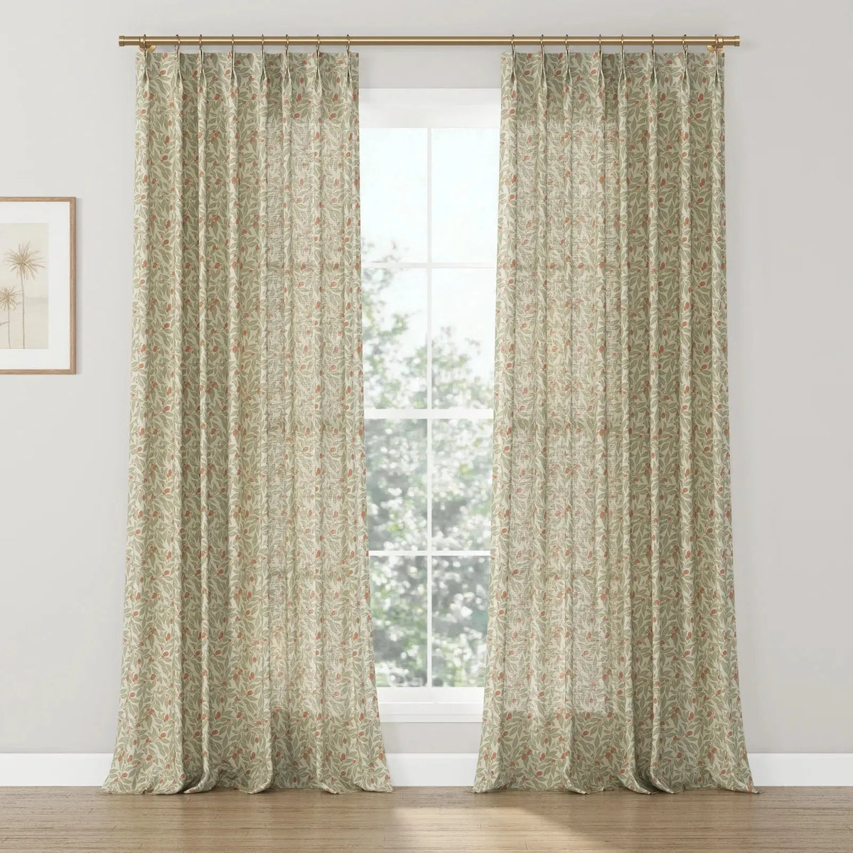 Sabrina Ramkhelawan x TWOPAGES Artisanal Canyon Grove Printed Cotton Pleated Curtains