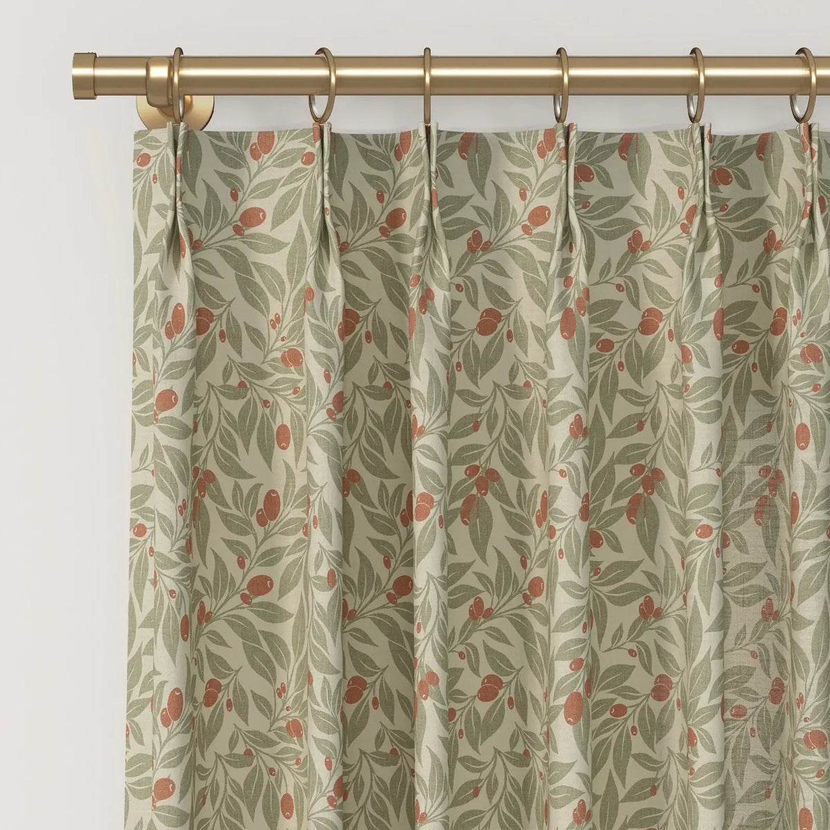 Sabrina Ramkhelawan x TWOPAGES Artisanal Canyon Grove Printed Cotton Pleated Curtains