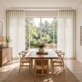Liz Linen S-fold Curtains with Snap Tape - Lora Track