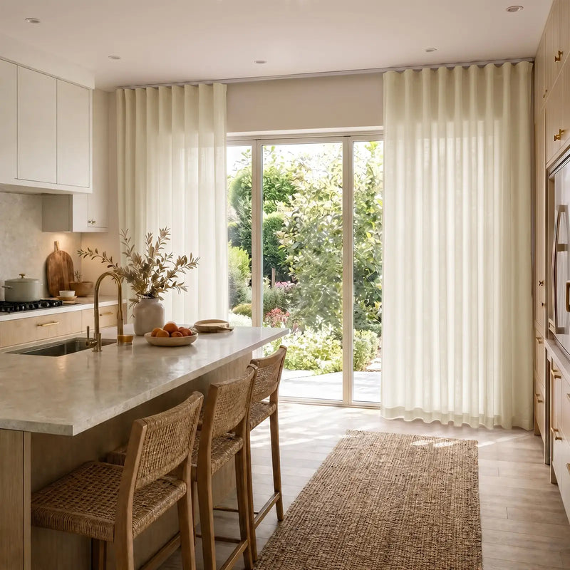 Liz Linen S-fold Curtain with Belt Hook - Lora Track