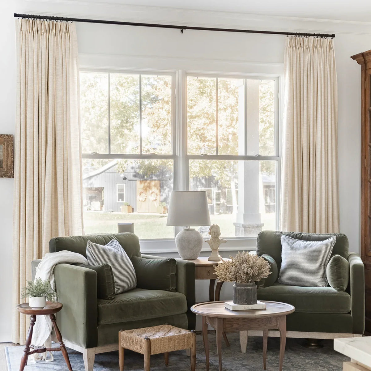 Liz Linen Pleated Curtains