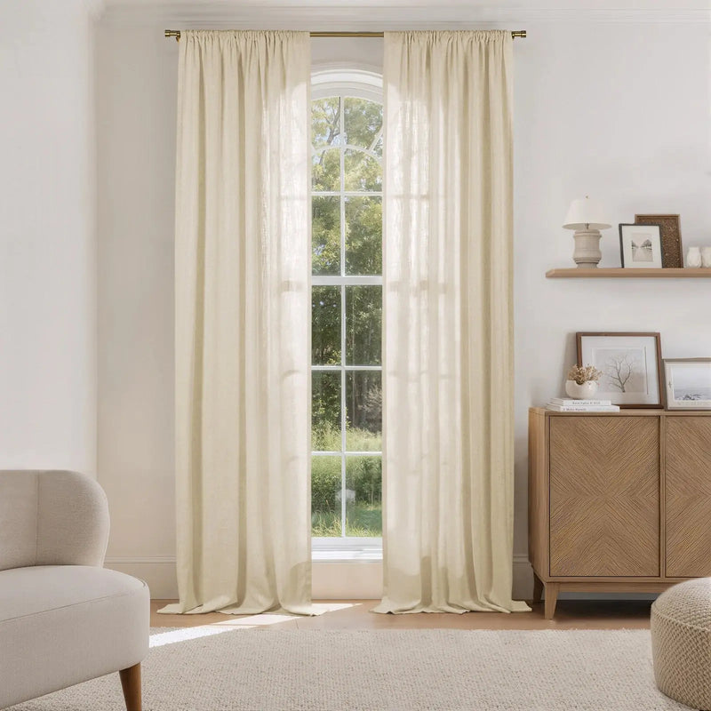 Liz Linen Soft Top Curtains